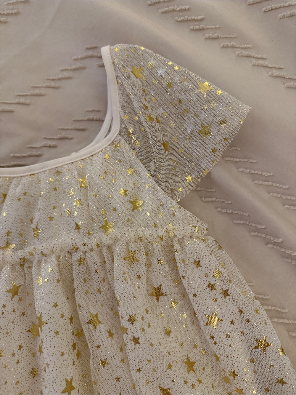 The Children's Place Ivory Tulle Dress with Gold Stars - Picture 7 of 9